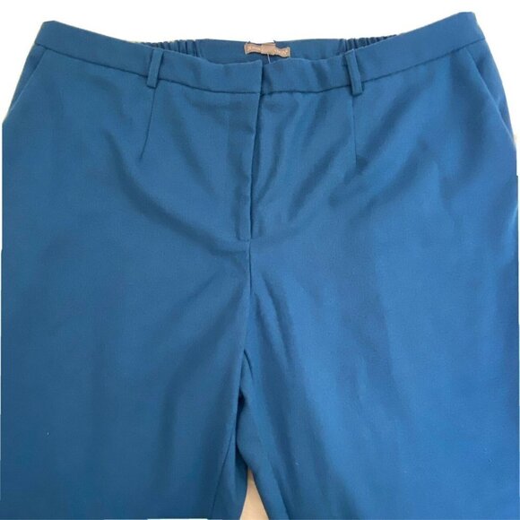 Jessica London Plus Women's size 24W Lined Slacks Pants Teal Blue - Picture 3 of 10